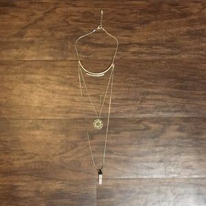 Free people layered choker necklace